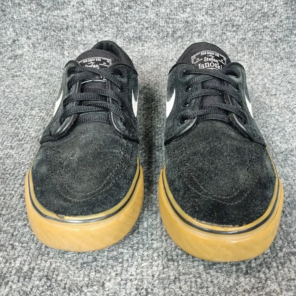 Nike SB Stefan Janoski Boys Youth 5.5Y Black Gum Suede Skate Sneakers - Picture 3 of 9